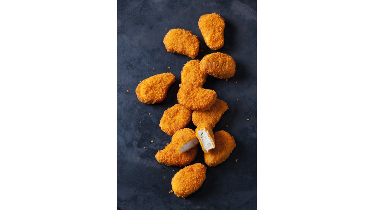 Chicken Nuggets on dark ground