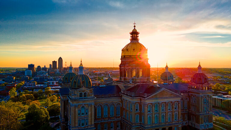 Iowa Capitol Sunset
