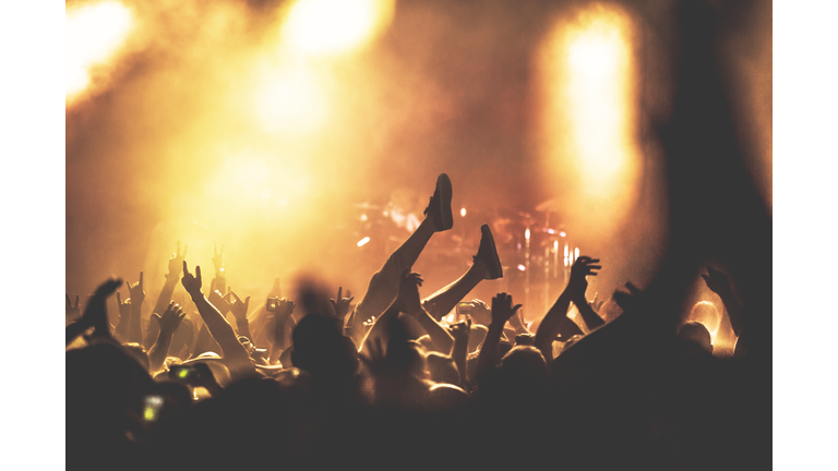 Crowd Surfer Crowd Surfing At Concert Venue