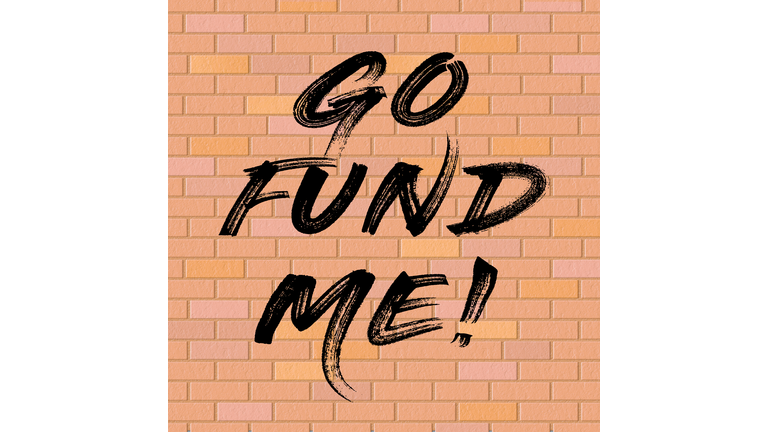 Trump Gofundme Political Fund For Usa Mexico Wall Financing - 2d Illustration