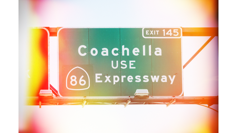 Coachella California Road Sign
