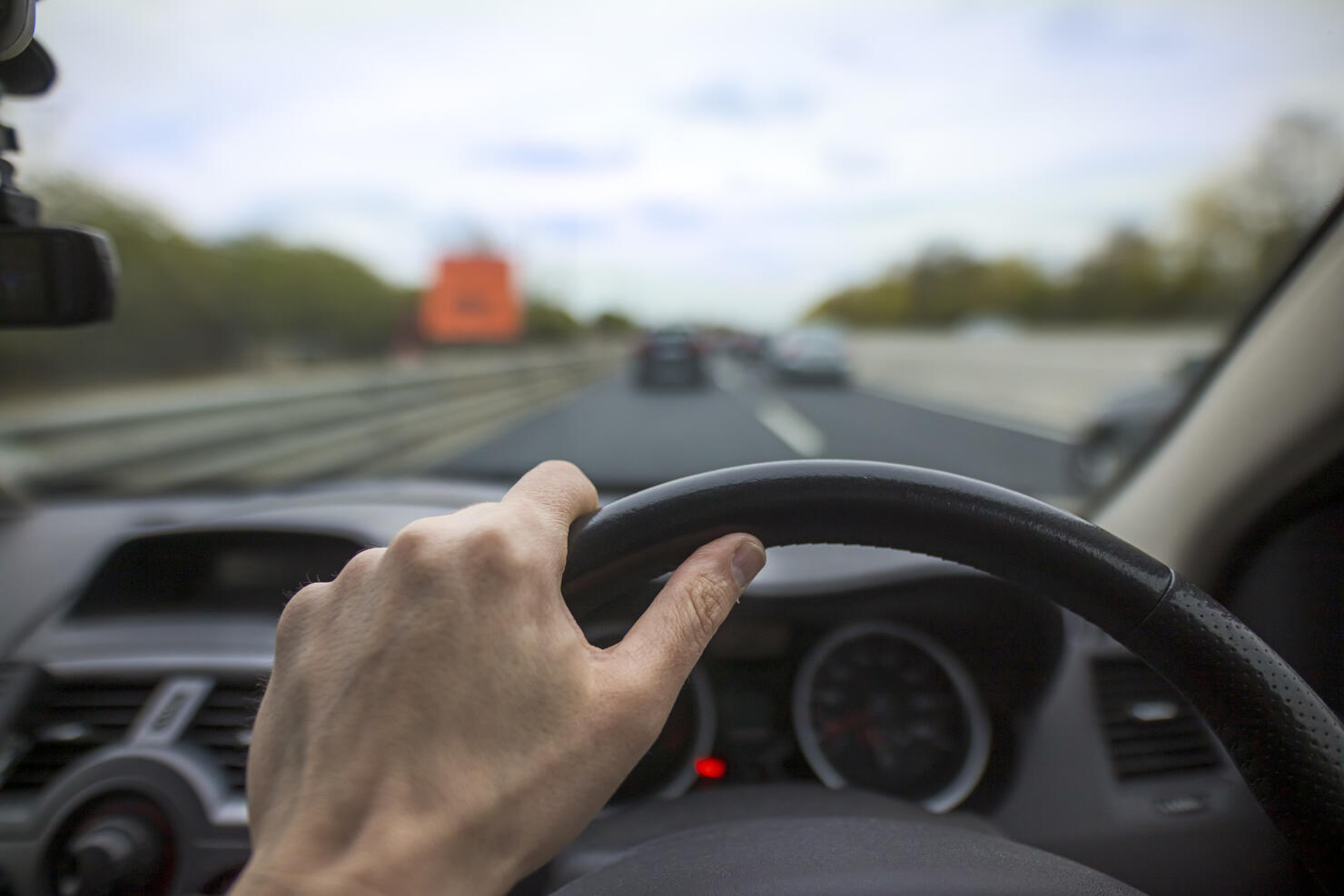Traffic jam from the driver's perspective