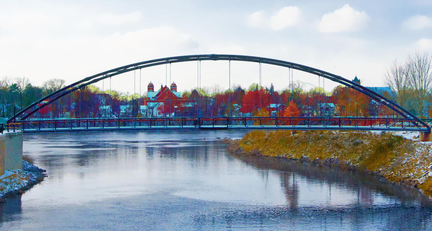 Iron Bridge over the Eau Claire river-Wisconsin