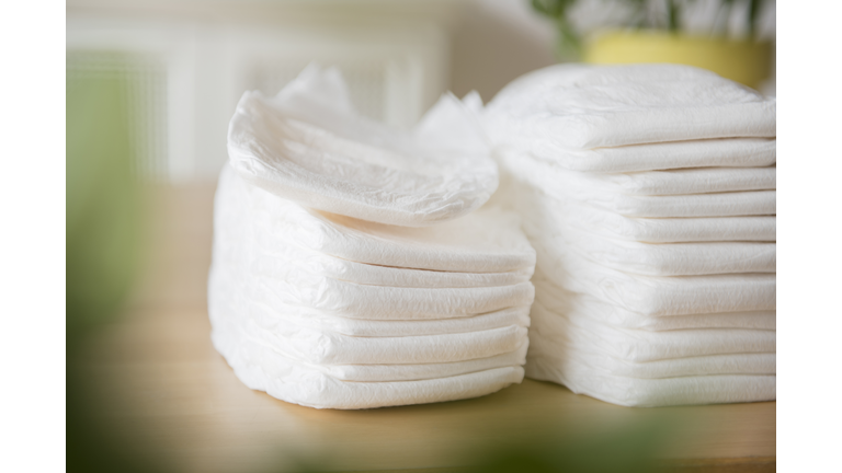 Piles of diapers