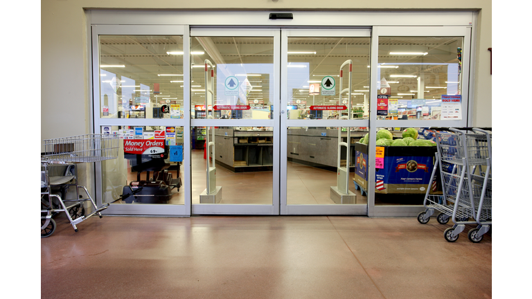 Entrance of grocery store.