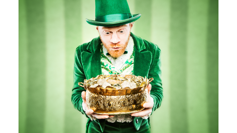 Leprechaun Man with Pot of Gold