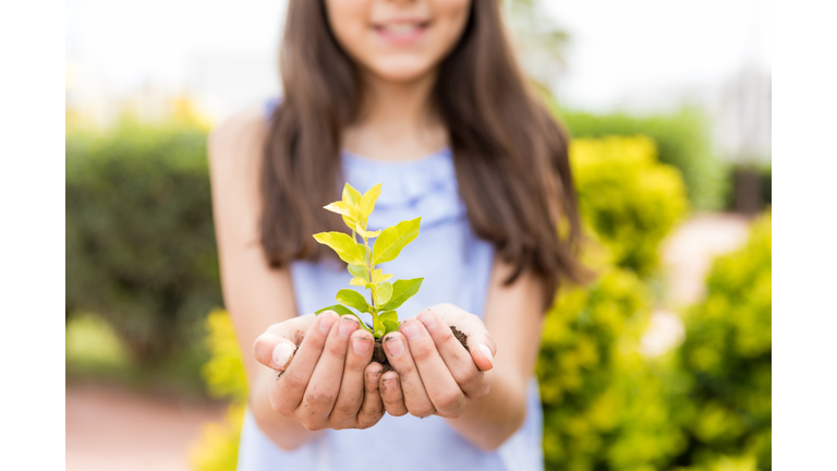 Showing Self Grown Plant With Passion