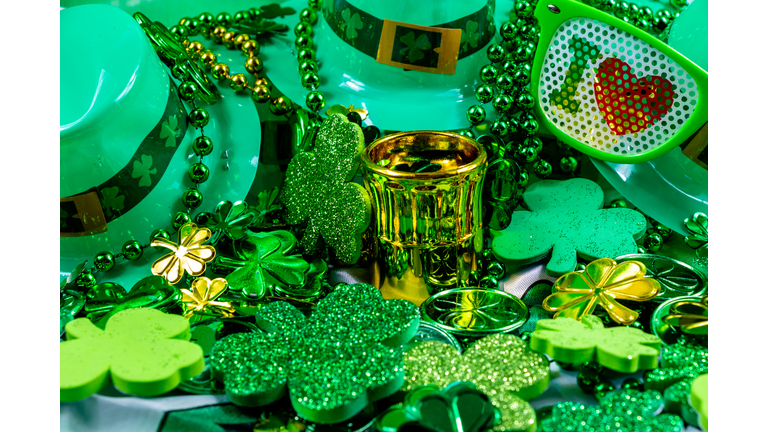 Colourful St. Patricks Day decorations. Calgary, alberta, Canada