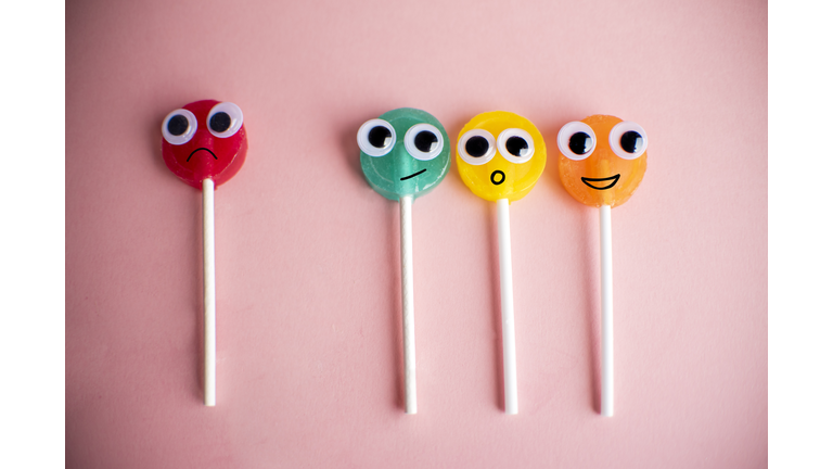Lollipops with Cartoon Eyes
