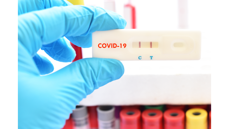 Positive test result by using rapid test device for COVID-19