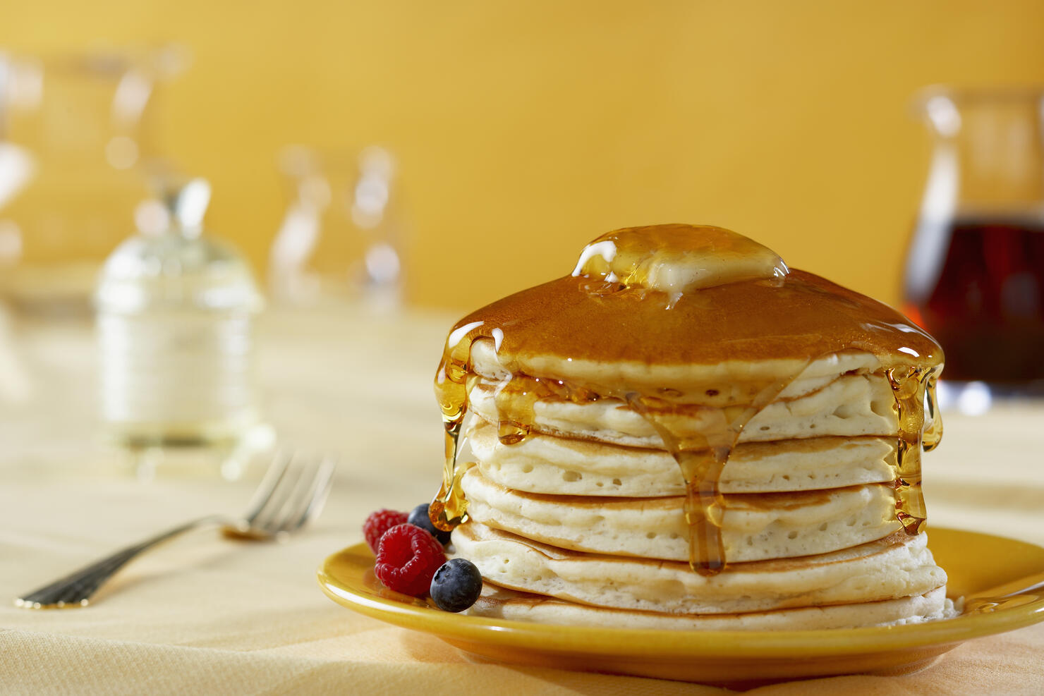 Stack of Pancakes with Syrup