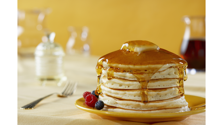 Stack of Pancakes with Syrup