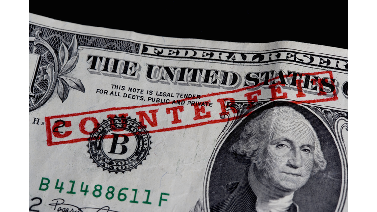 'Counterfeit' US dollar bill