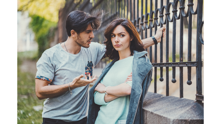 Couple discussing their relationship