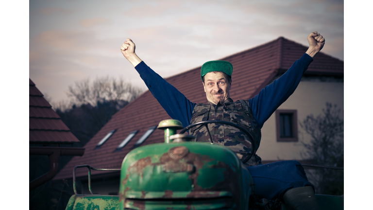 Happy smiling farmer