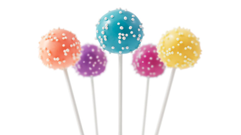 Cake pop - Various colors with white ball sprinkles