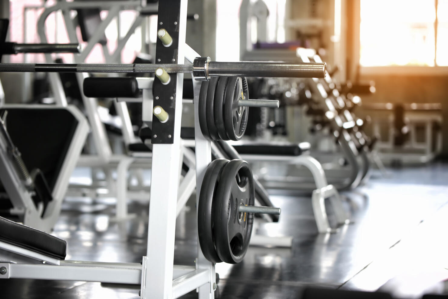 Close-Up Of Exercise Equipment In Gym