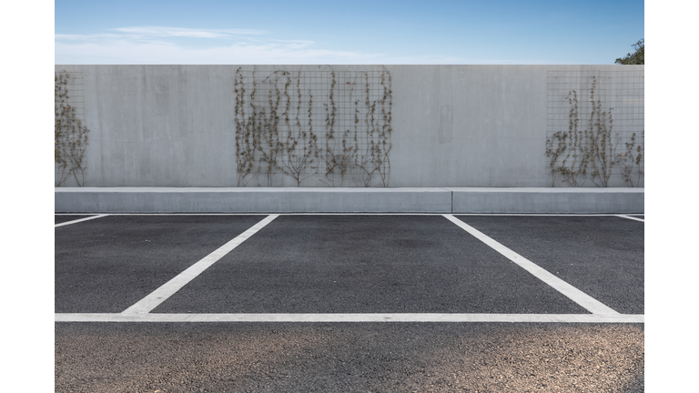 parking spot with wall