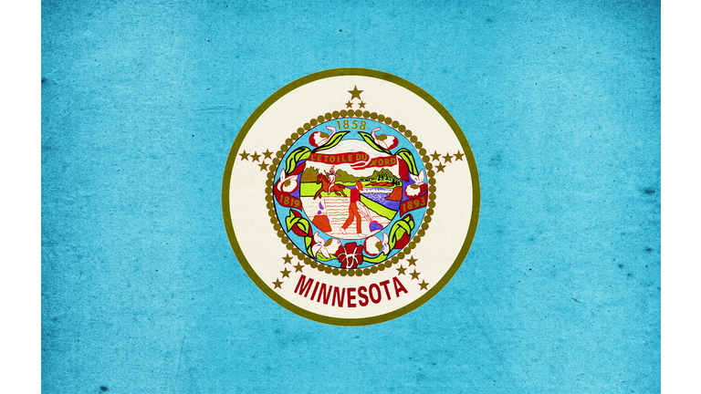 Minnesota Flag Close-Up (High Resolution Image)
