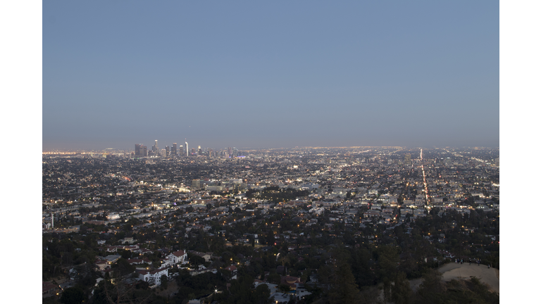 view of Los angeles from Griffith Park