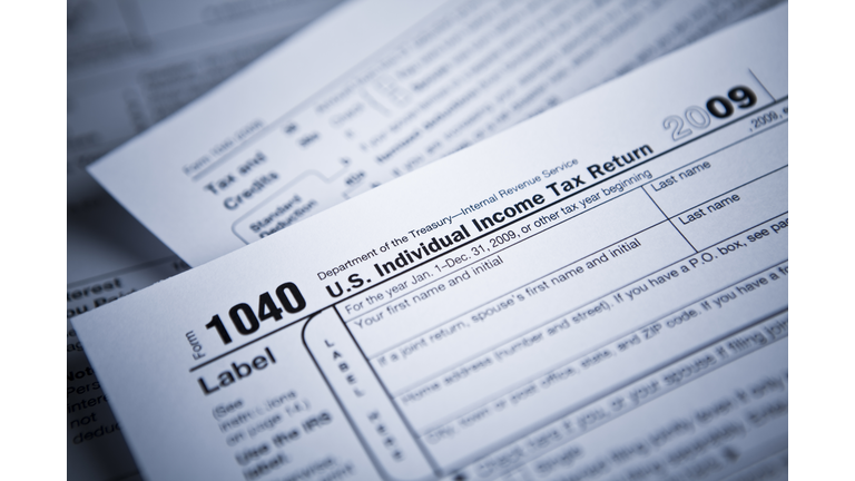 Income tax numbers at the accountant's office