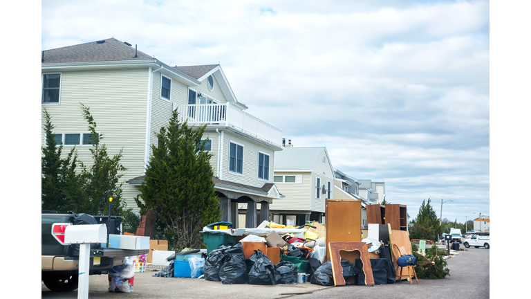 Weather: Hurricane Damage on a New Jersey street