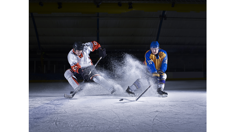 Ice Hockey Challenge between two male players