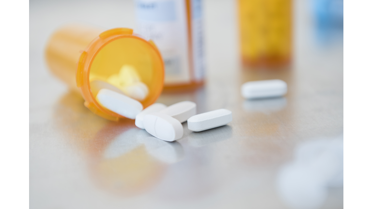 Pills in prescription bottle