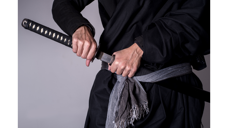 Man with Katana sword