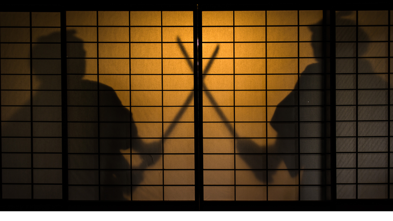 Silhouette of samurai