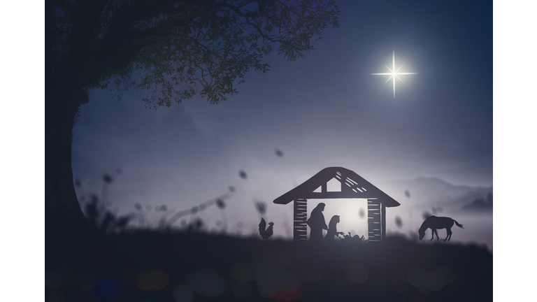 Christmas religious nativity concept