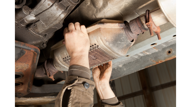 Catalytic Converter Removal at a Salvage Yard