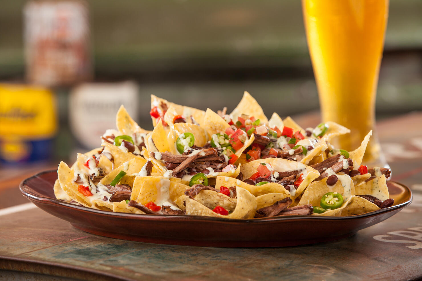 Beef Nachos and Beer