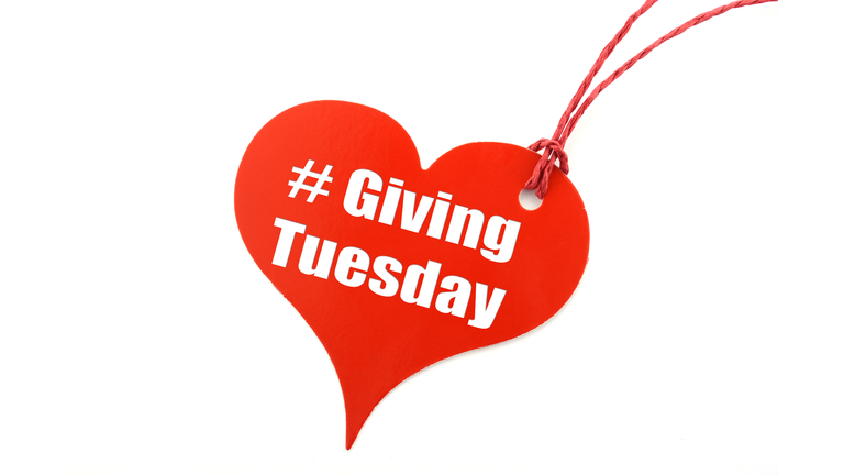 Giving Tuesday heart shape ticket.