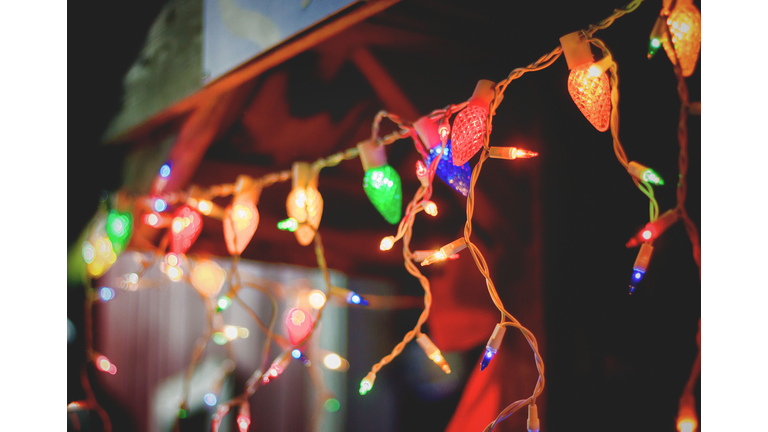 Low Angle View Of Illuminated Christmas Light At Night