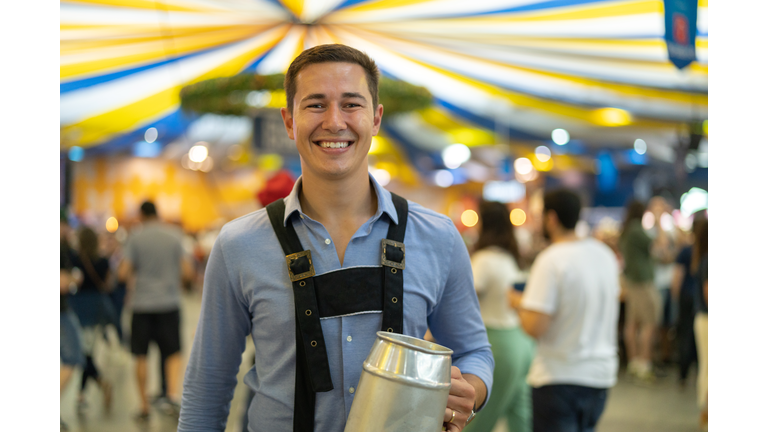 German Descent Man Portrait at Oktoberfest