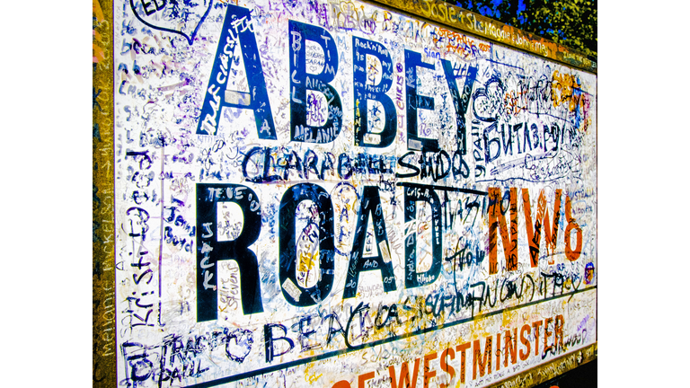 Abbey Road road sign, London