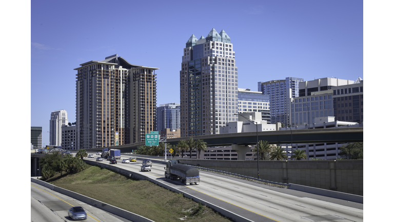 Orlando Florida Skyline Viewed From I-4