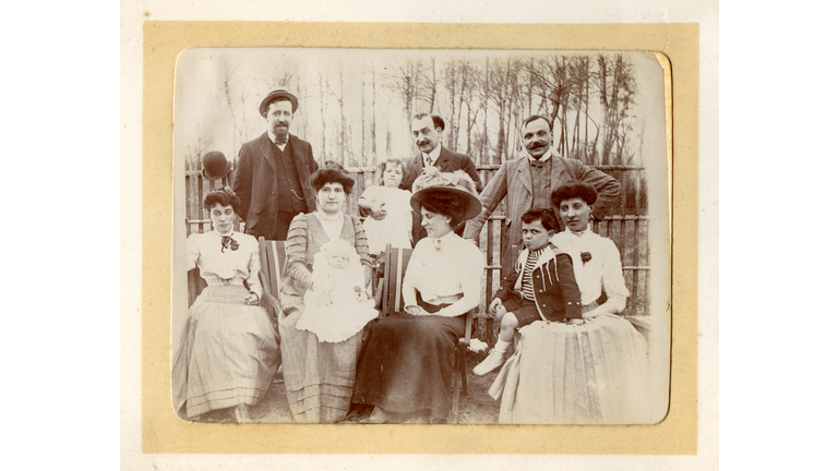 Edwardian Family Group Old Photograph