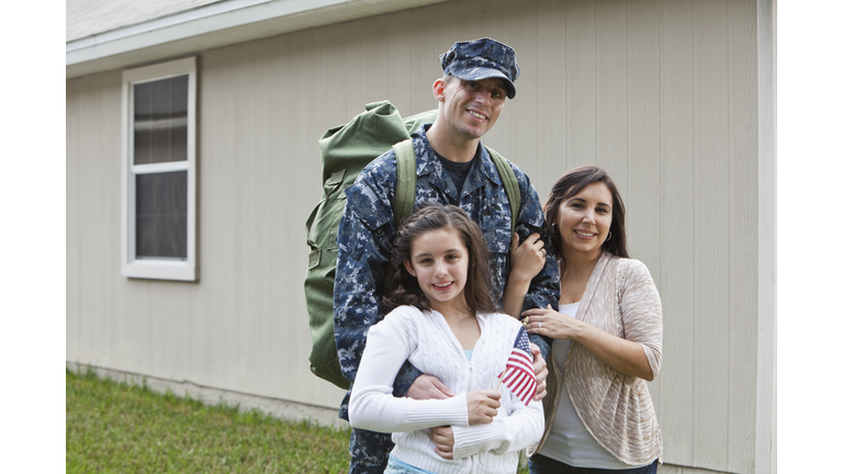 US service man with family