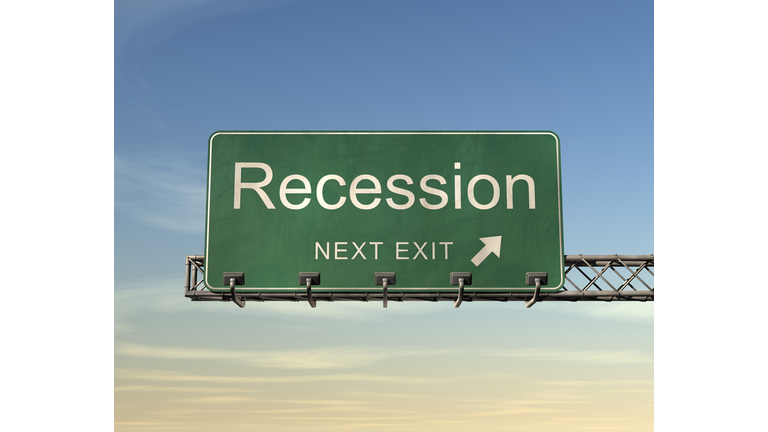 Recession Road Sign