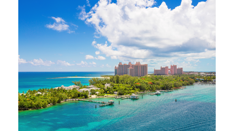 Bahamas tropical beach scenery at Nassau, caribbean.