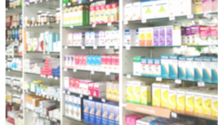 Blurred pharmacy shop, Blurred drug store, use as background.