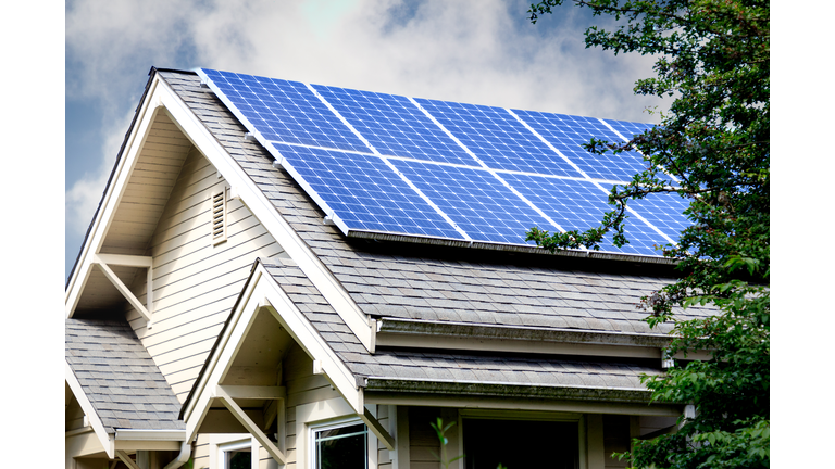 Solar Panels on Roof of Home