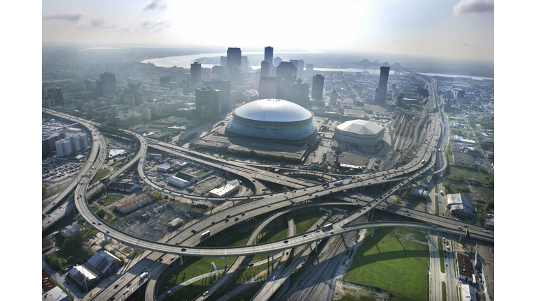 Aerial view of downtown New Orleans, Louisiana