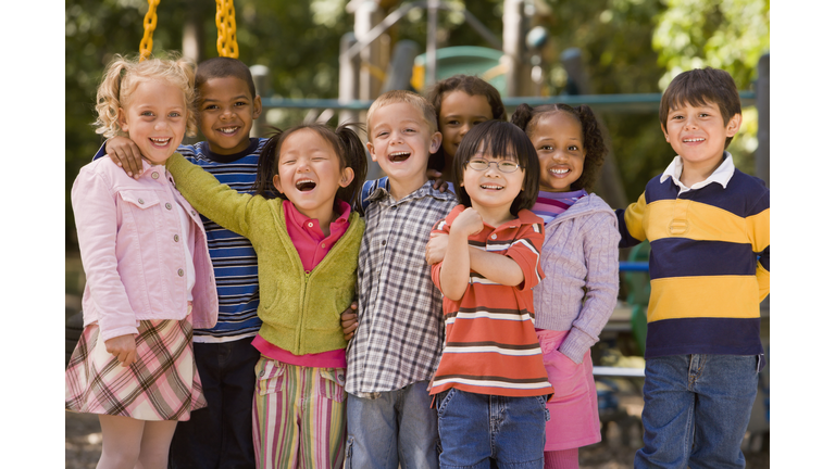 Multi-ethnic children at playground