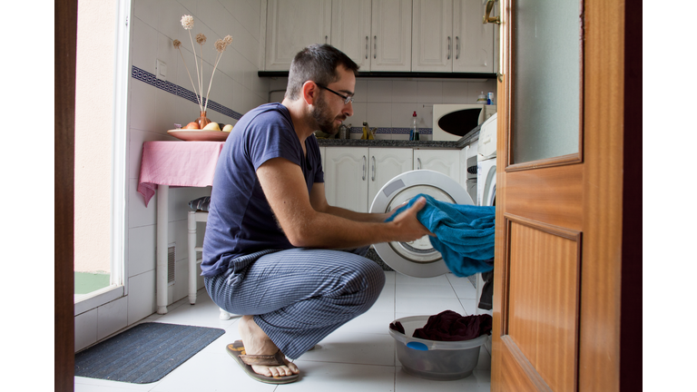 Man in kitchen