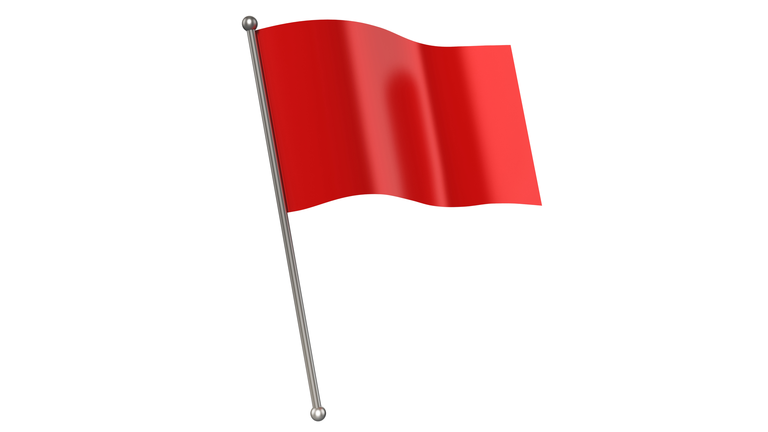 red flag isolated