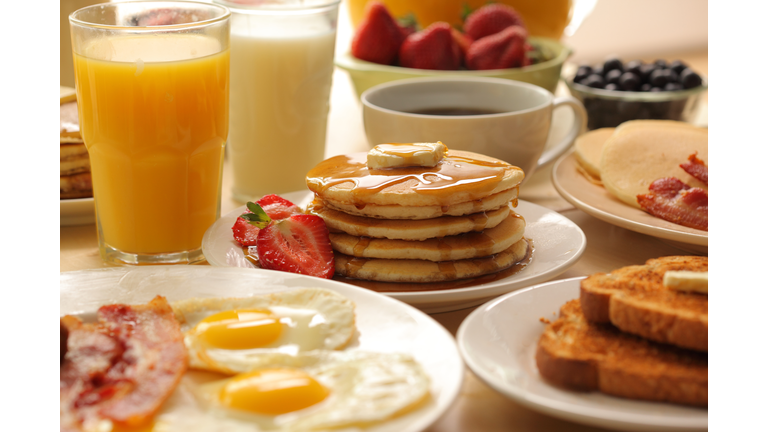 Breakfast foods and drinks