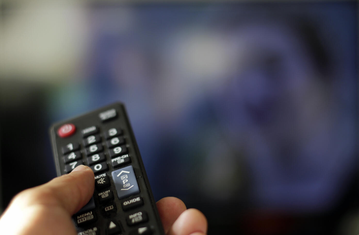 Switching channels with TV remote control